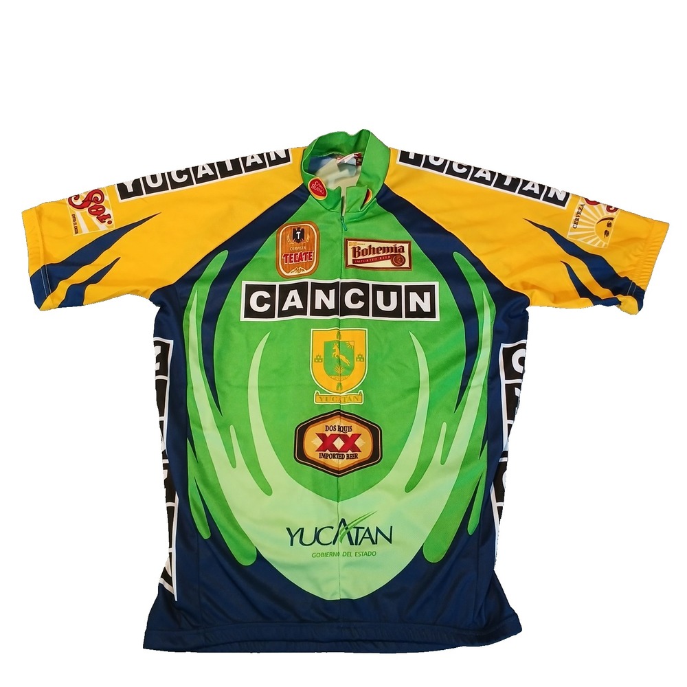 Carta‎ Blanca Yucatan Cancun Mens Cycling World Jersey 3/4 Zip Shirt Size M